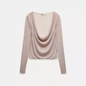 Zara NWT Rhinestone Top